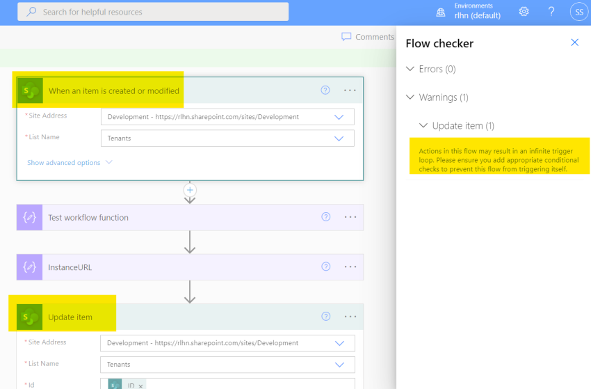How to Avoid Self triggering of FLOW